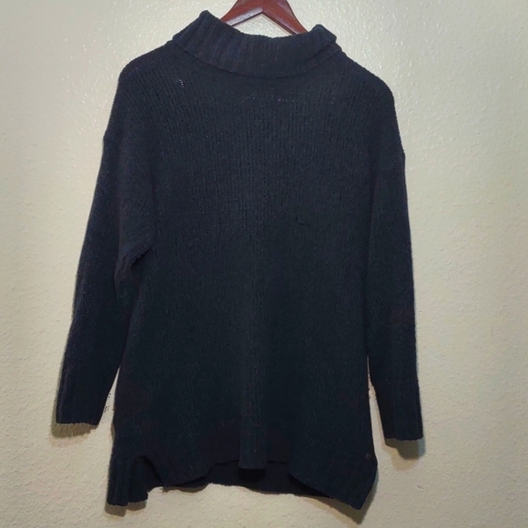USED EDDIE BAUER Rest and Repeat Funnel Neck Sweater SIZE M COLOR GRAY GREEN - Picture 1 of 10
